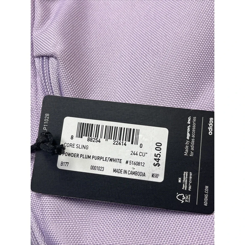 Adidas Core Sling Crossbody Bag Powder Plum Purple Brand New Festival‎ Shopping